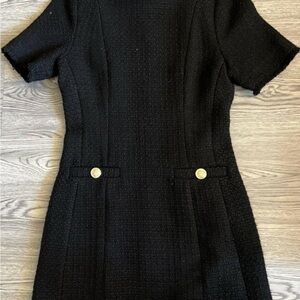 H&M Black Mini Dress with Gold Accents